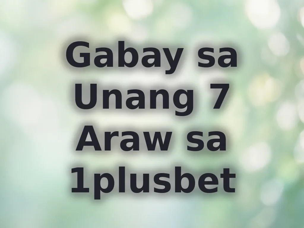 Gabay sa unang linggo
